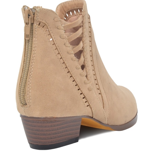 ⭐️ Women’s Woven Ankle Bootie NUDE - Picture 3 of 4